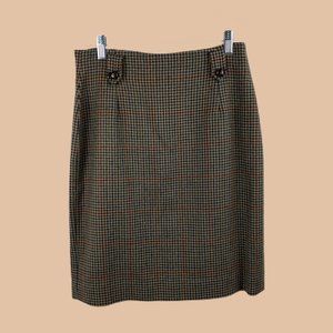 * VINTAGE - Jones New York - Houndstooth Wool Skirt - SIZE 8